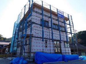 防水シート施工完了